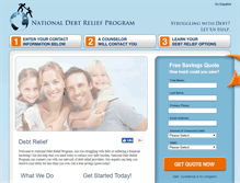 Tablet Screenshot of nationaldebtreliefprogram.org